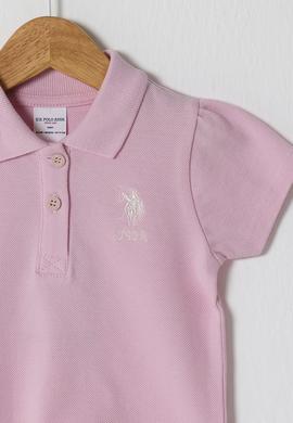 Kız Bebek Pudra Polo Yaka Tişört - 50322904007