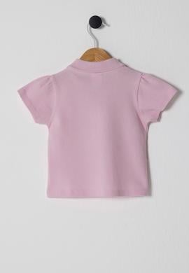 Kız Bebek Pudra Polo Yaka Tişört - 50322904007