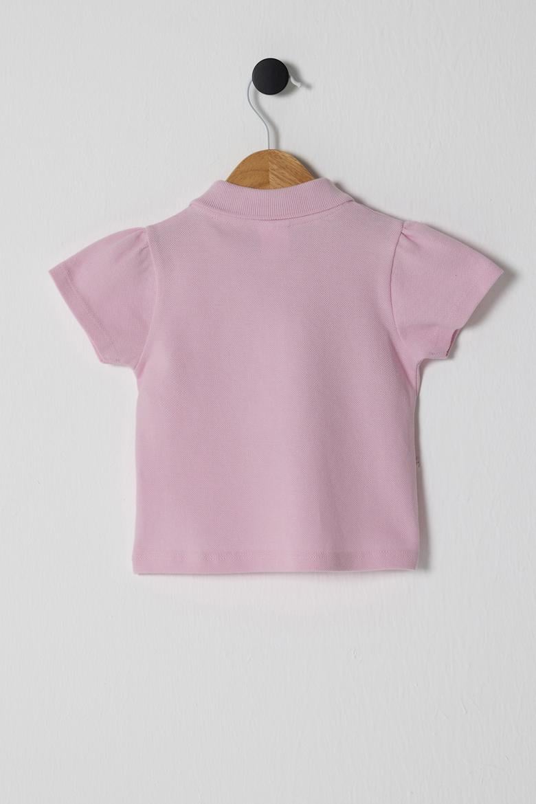 Kız Bebek Pudra Polo Yaka Tişört - 50322904007