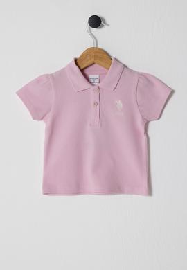 Kız Bebek Pudra Polo Yaka Tişört - 50322904007