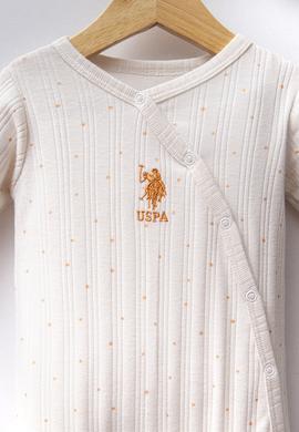 Kız Bebek Ekru Puantiyeli 4'lü Zıbın Set - 50322891001