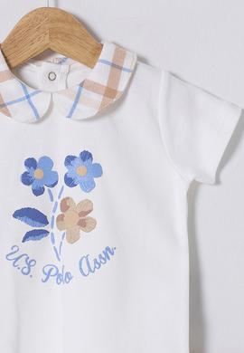 Kız Bebek Beyaz Şortlu Pijama Takımı - 50322876006