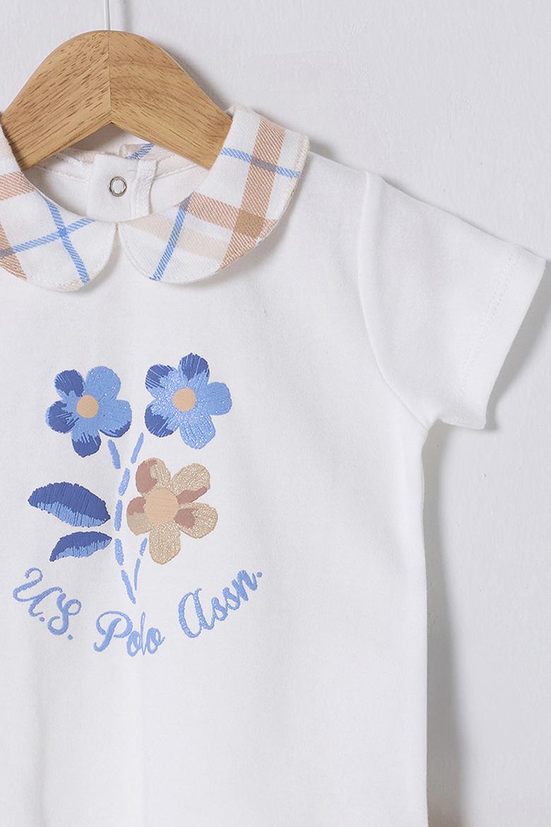 Kız Bebek Beyaz Şortlu Pijama Takımı - 50322876006