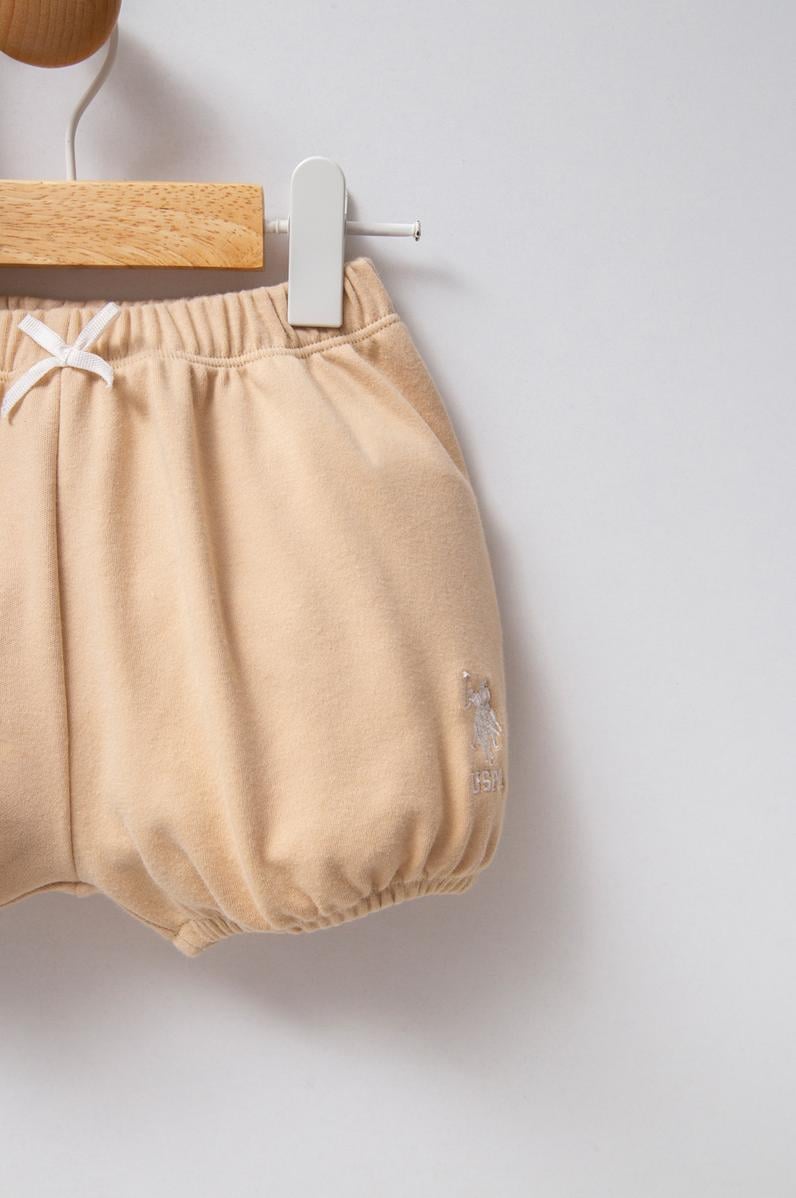 Kız Bebek Beyaz Şortlu Pijama Takımı