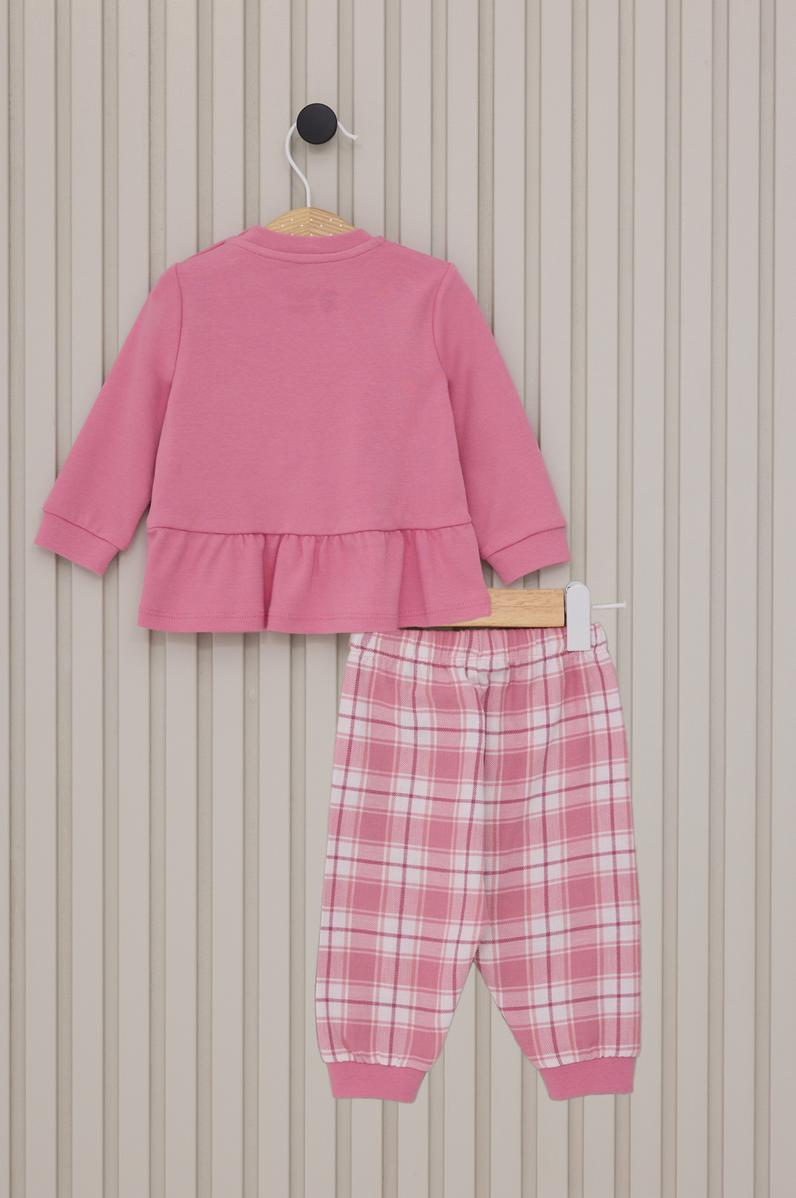 Kız Bebek Pembe Pijama Takımı