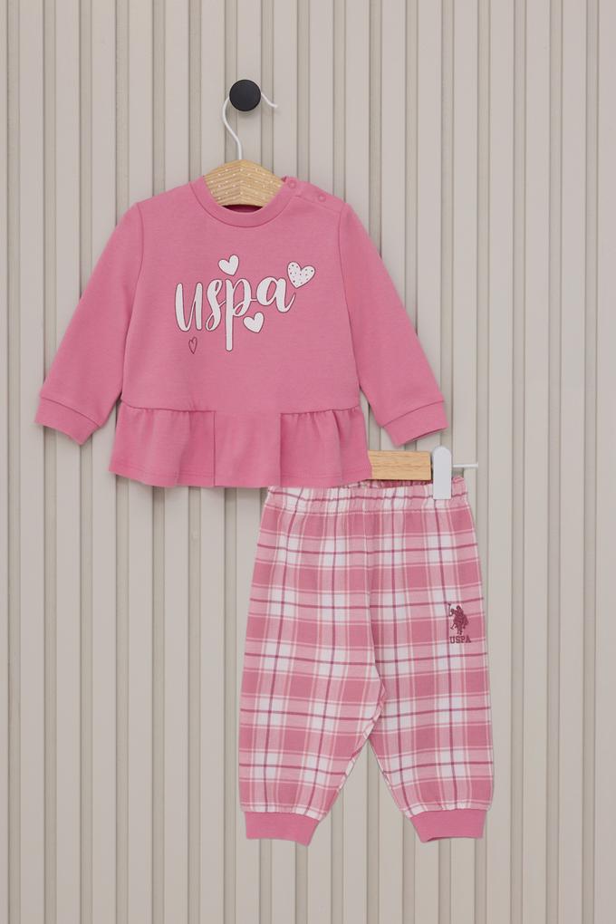Kız Bebek Pembe Pijama Takımı