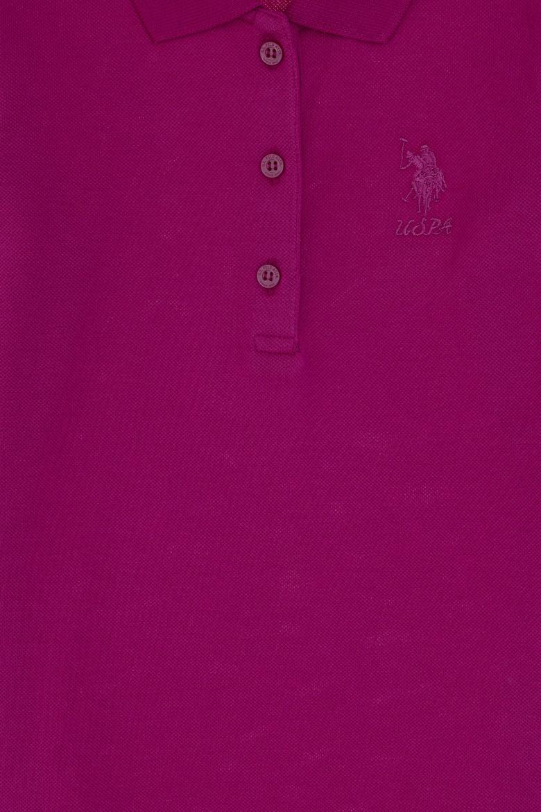 Kız Çocuk Fuşya Polo Yaka Basic Sweatshirt - 50316836015