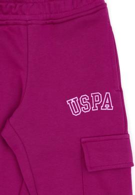 Kız Çocuk Fuşya Cep Detaylı Parlak Baskılı Eşofman Altı - 50316892016