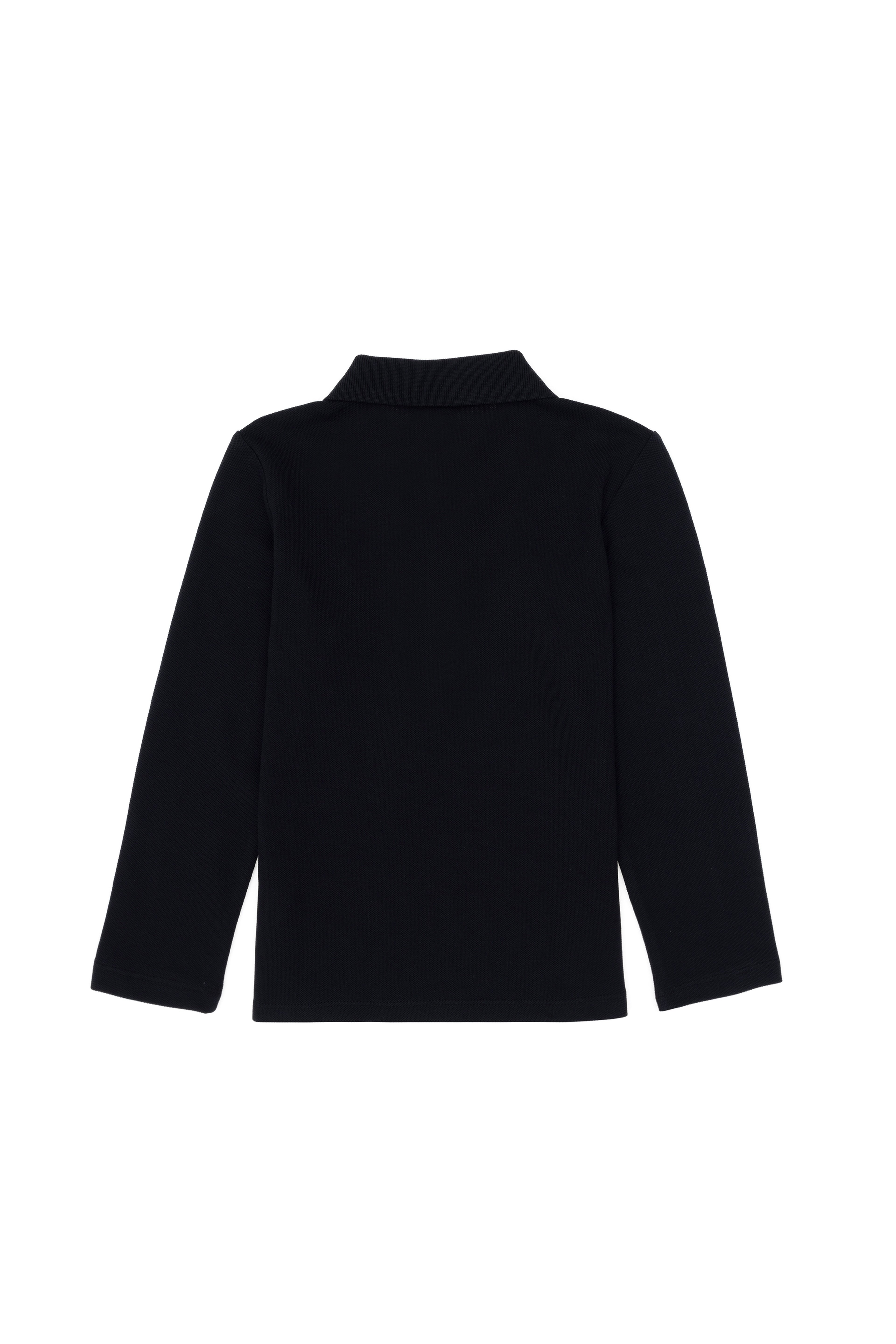 Kız Çocuk Siyah Polo Yaka Basic Sweatshirt