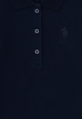 Kız Çocuk Lacivert Polo Yaka Basic Sweatshirt - 50316836038