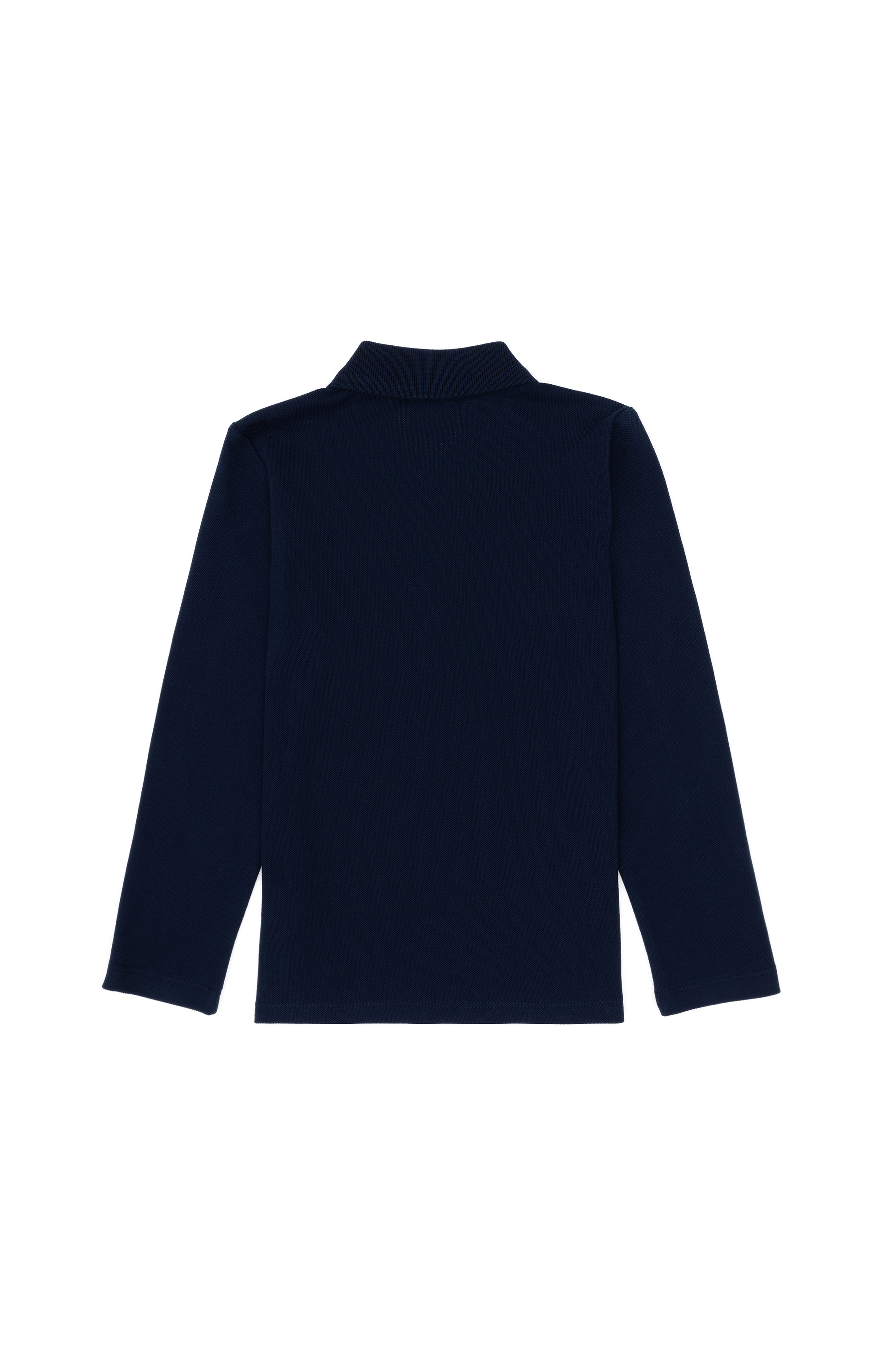 Kız Çocuk Lacivert Polo Yaka Basic Sweatshirt