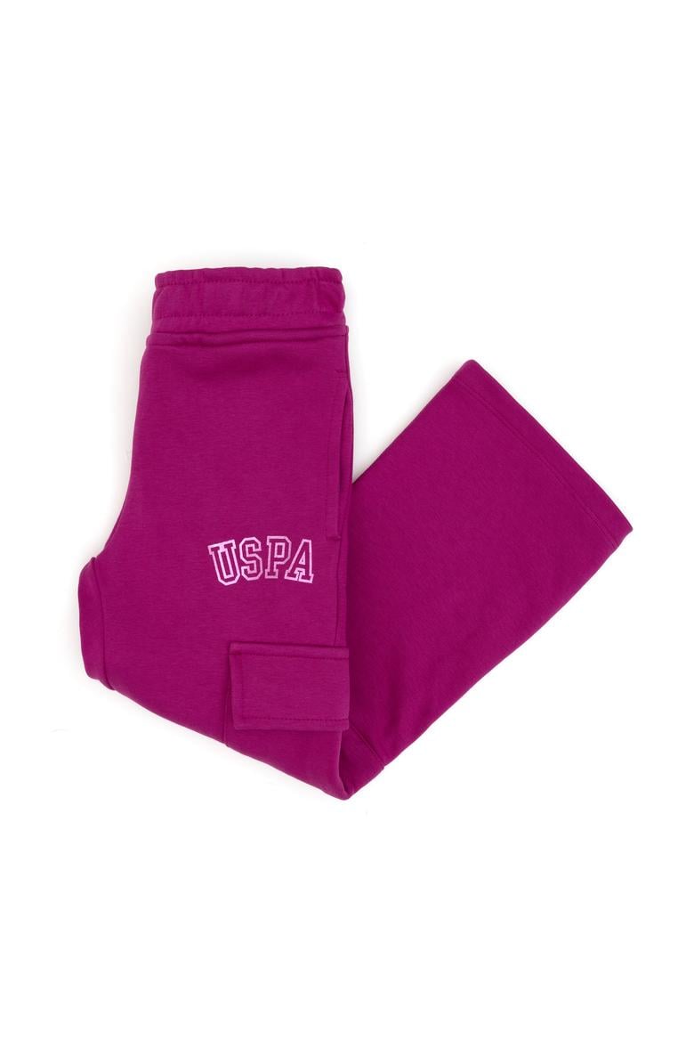 Kız Çocuk Fuşya Cep Detaylı Parlak Baskılı Eşofman Altı - 50316892016