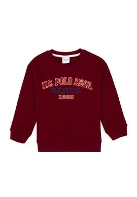 Erkek Çocuk Bordo Bisiklet Yaka Sweatshirt - 50313843056