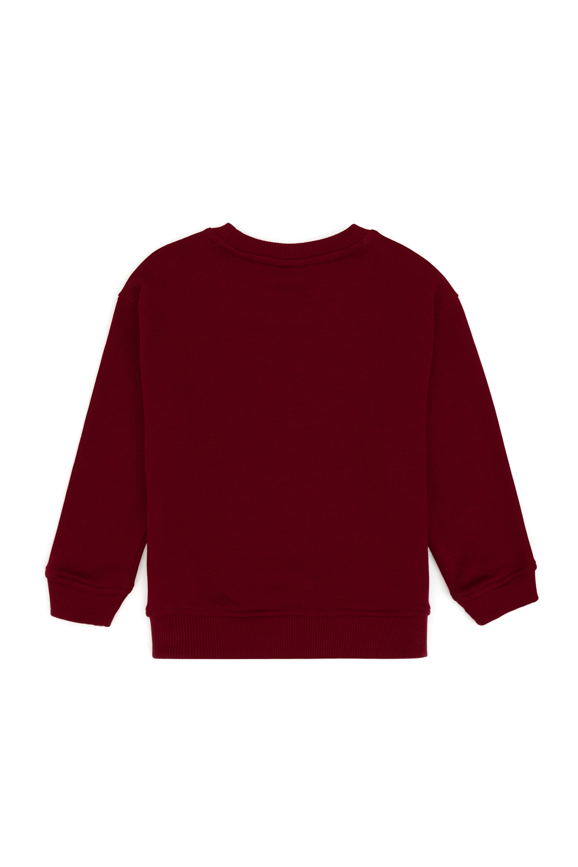 Erkek Çocuk Bordo Bisiklet Yaka Sweatshirt
