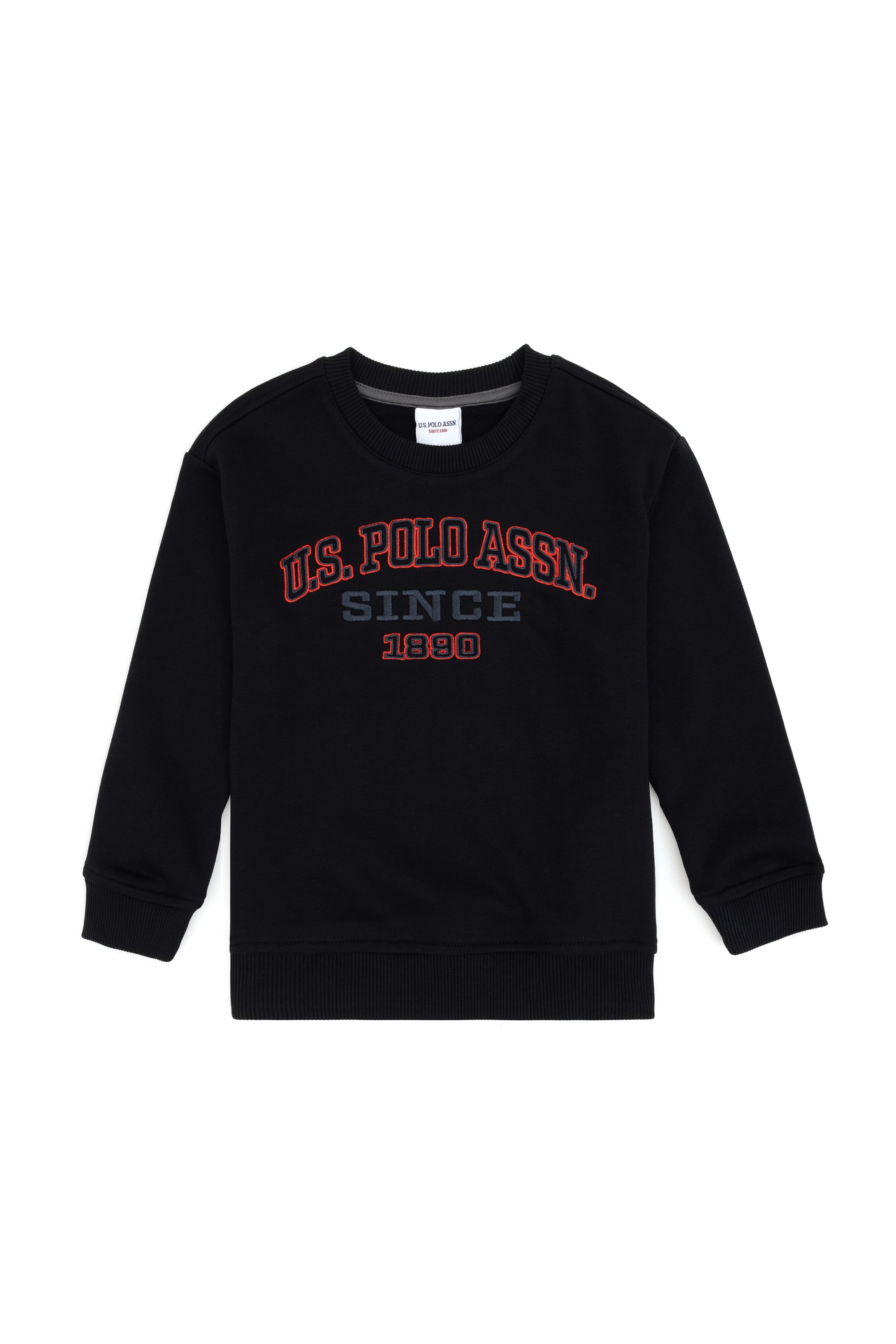 Erkek Çocuk Siyah Bisiklet Yaka Sweatshirt - Image 3