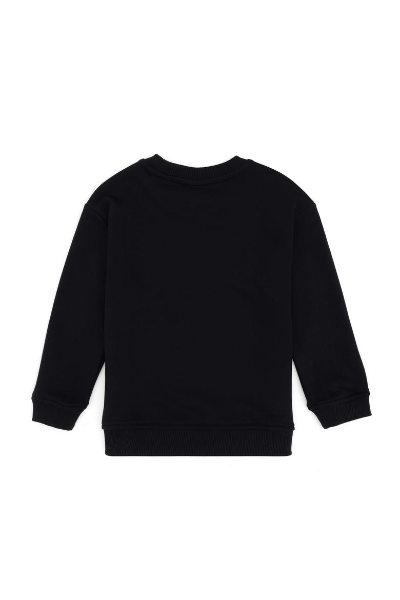Erkek Çocuk Siyah Bisiklet Yaka Sweatshirt - 50313843036