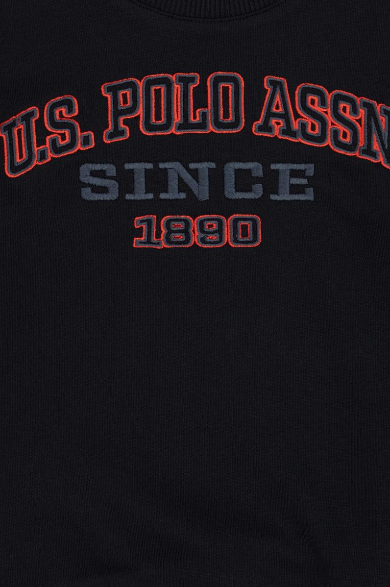 Erkek Çocuk Siyah Bisiklet Yaka Sweatshirt