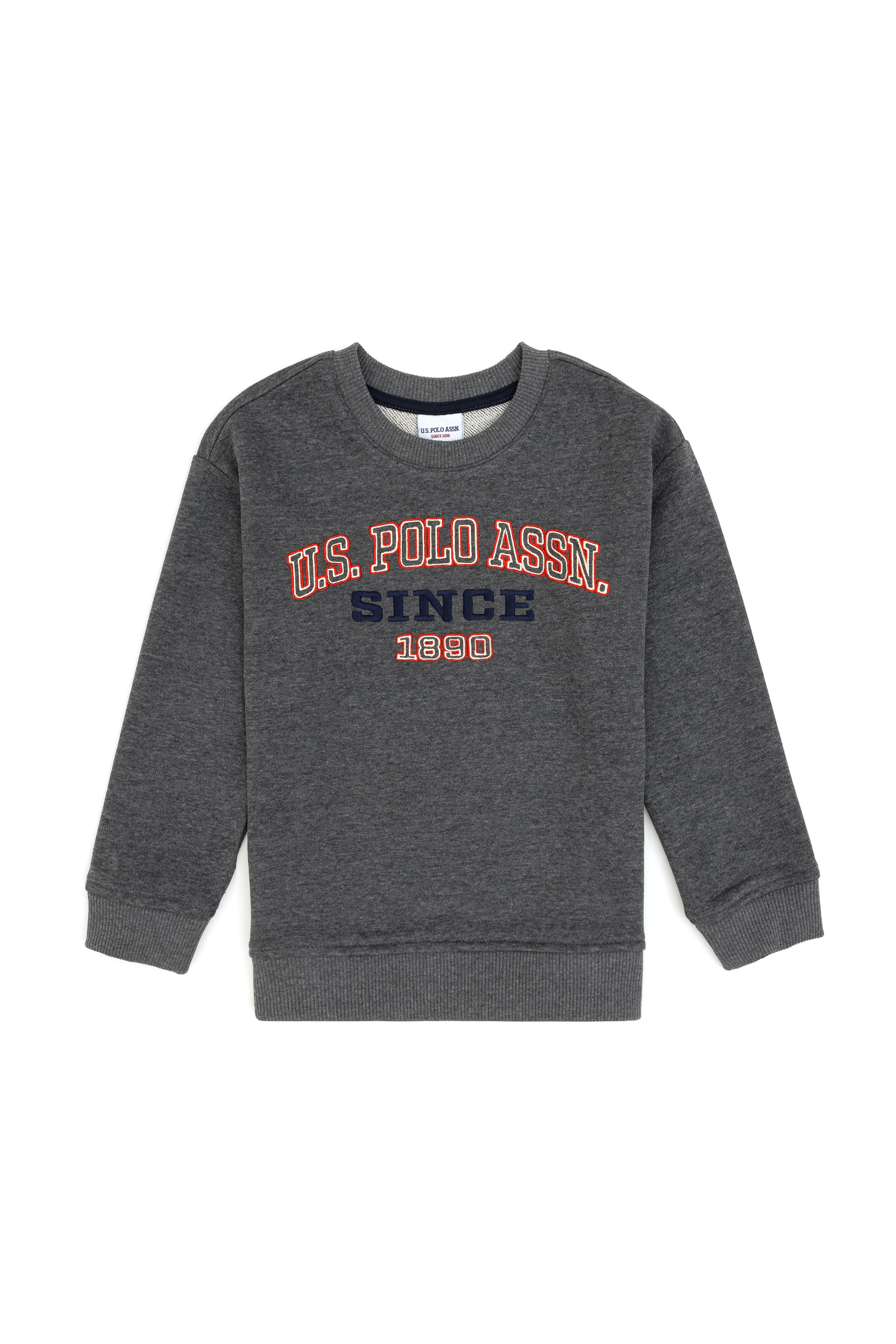 Erkek Çocuk Antrasit Bisiklet Yaka Sweatshirt - Image 1