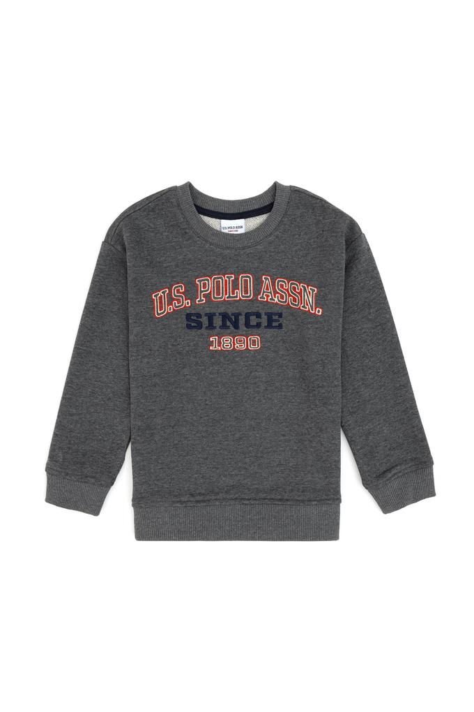 Erkek Çocuk Antrasit Bisiklet Yaka Sweatshirt