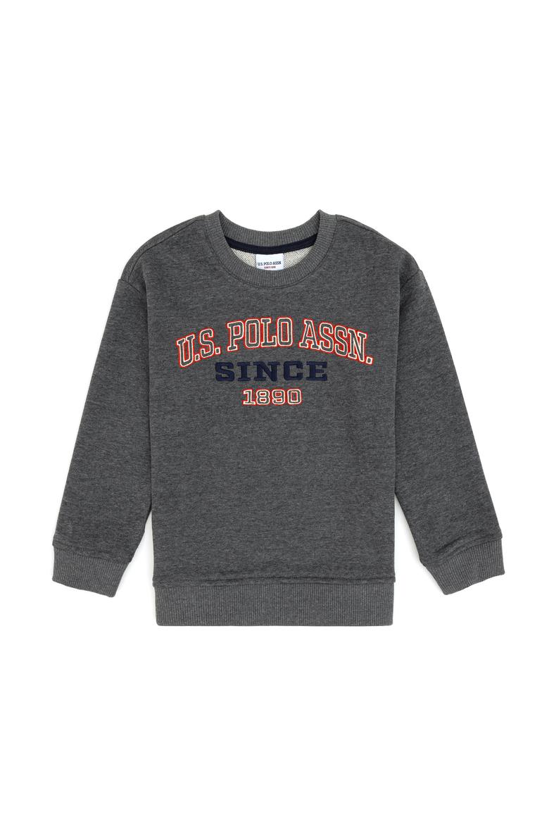 Erkek Çocuk Antrasit Bisiklet Yaka Sweatshirt