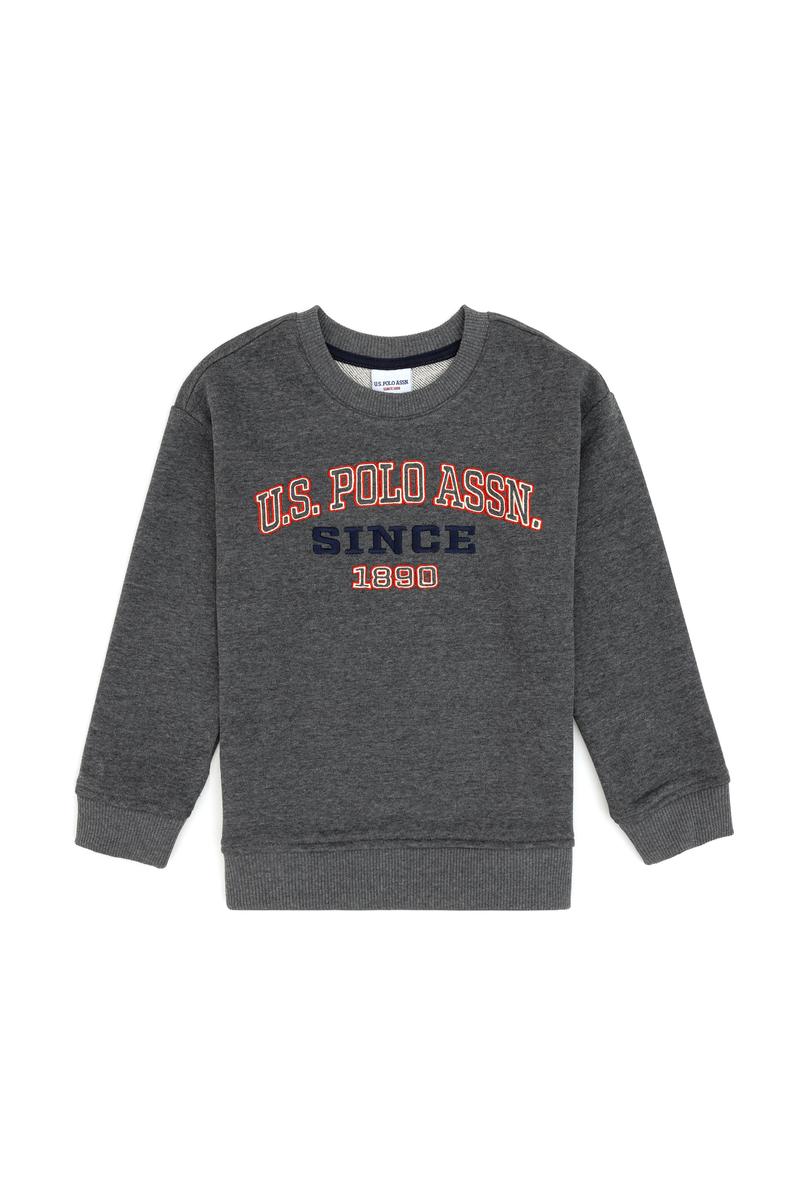 Erkek Çocuk Antrasit Bisiklet Yaka Sweatshirt