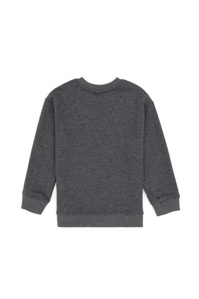 Erkek Çocuk Antrasit Bisiklet Yaka Sweatshirt