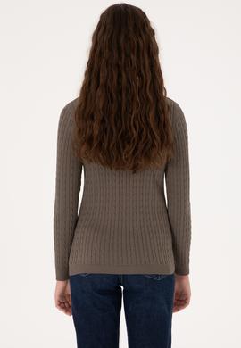 Kadın Vizon V Yaka Basic Kazak - 50313625066