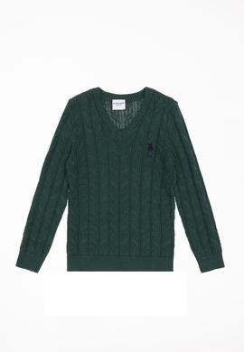 Erkek Çocuk Koyu Yeşil Basic Kazak - 50315639020