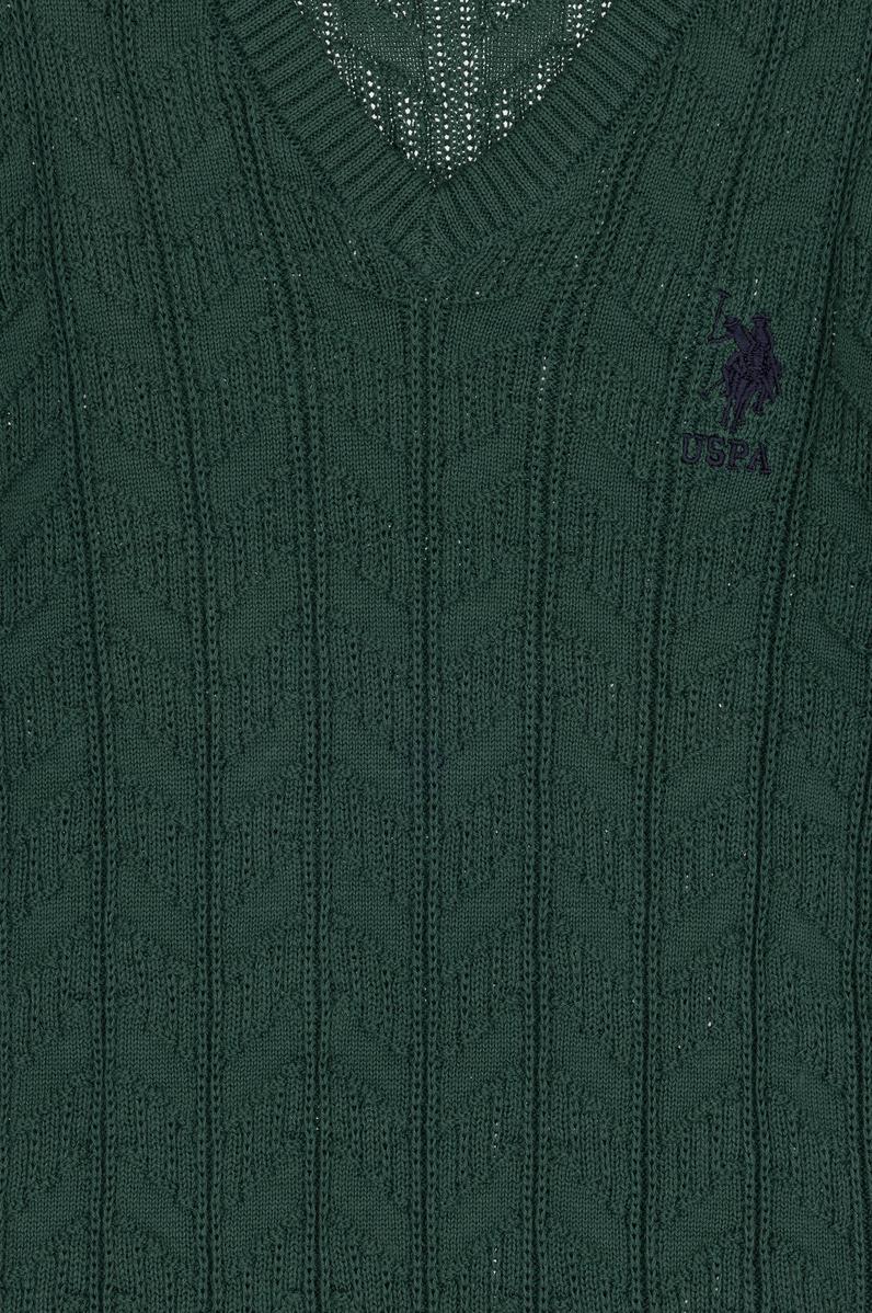 Erkek Çocuk Koyu Yeşil Basic Kazak