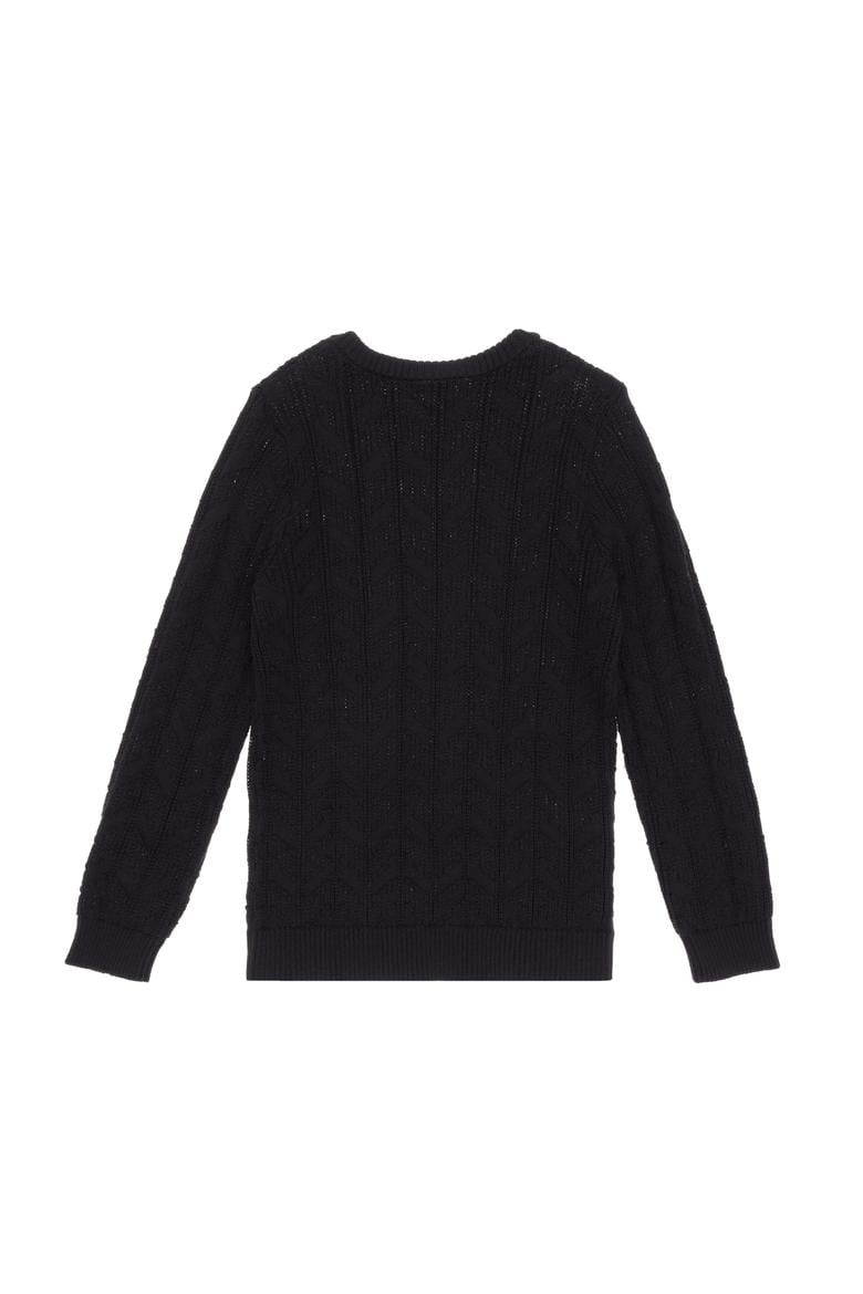 Erkek Çocuk Siyah Basic Kazak - 50315639034