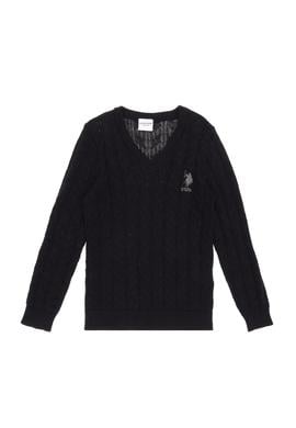 Erkek Çocuk Siyah Basic Kazak - 50315639034