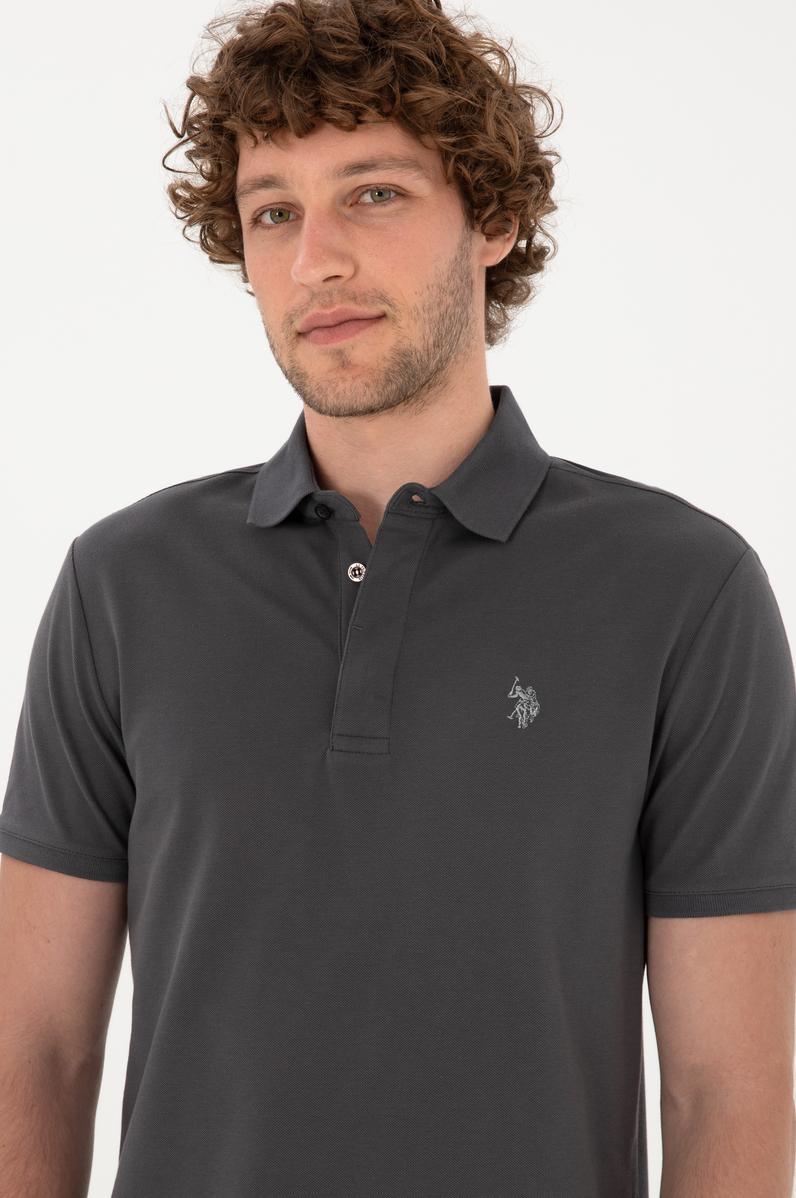 Erkek Antrasit Basic Tişört