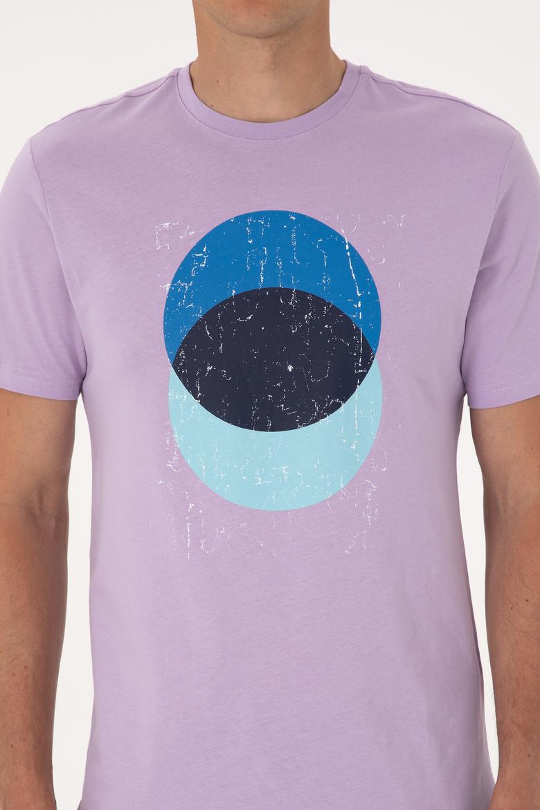 Erkek Lila Tişört - 50307352057