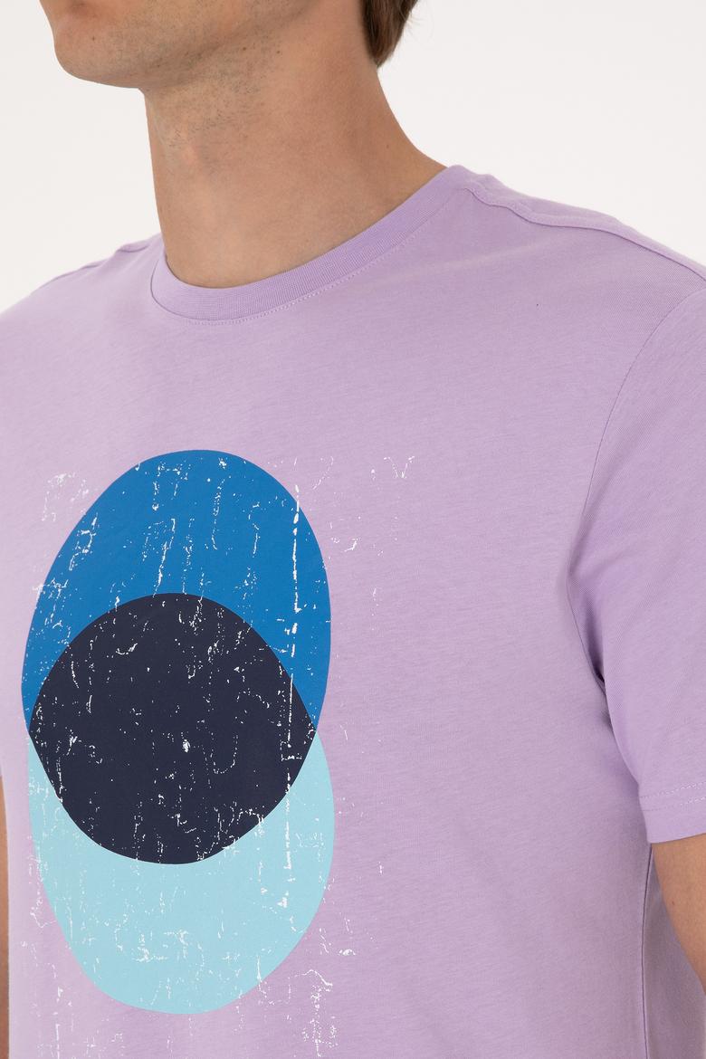 Erkek Lila Tişört - 50307352057