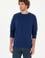 Erkek Regular Fit Bisiklet Yaka İndigo İnce Basic Sweatshirt