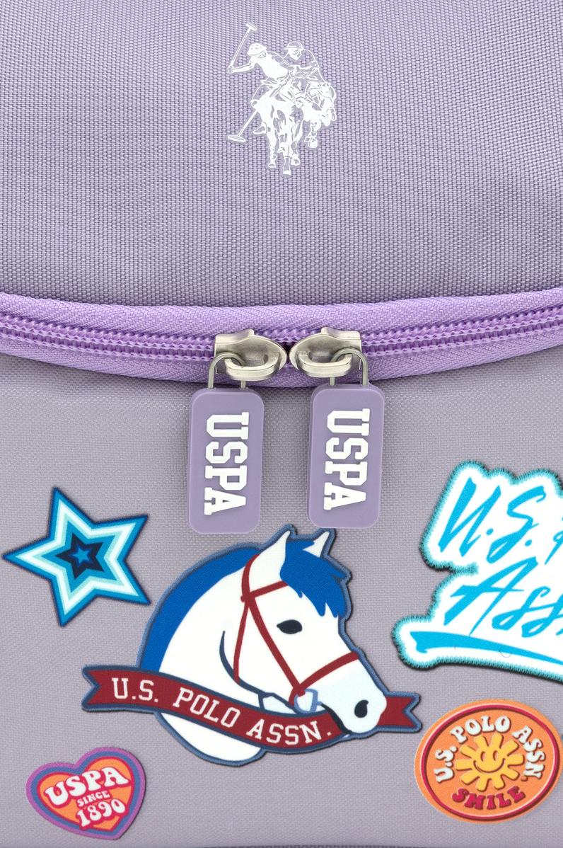 Kız Çocuk Lila Grafik Baskılı Beslenme Çantası