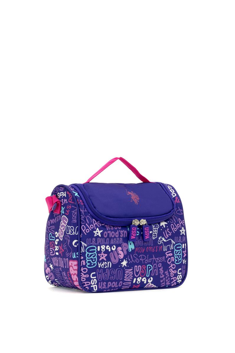 Kız Çocuk Mor Renkli Baskılı Beslenme Çantası