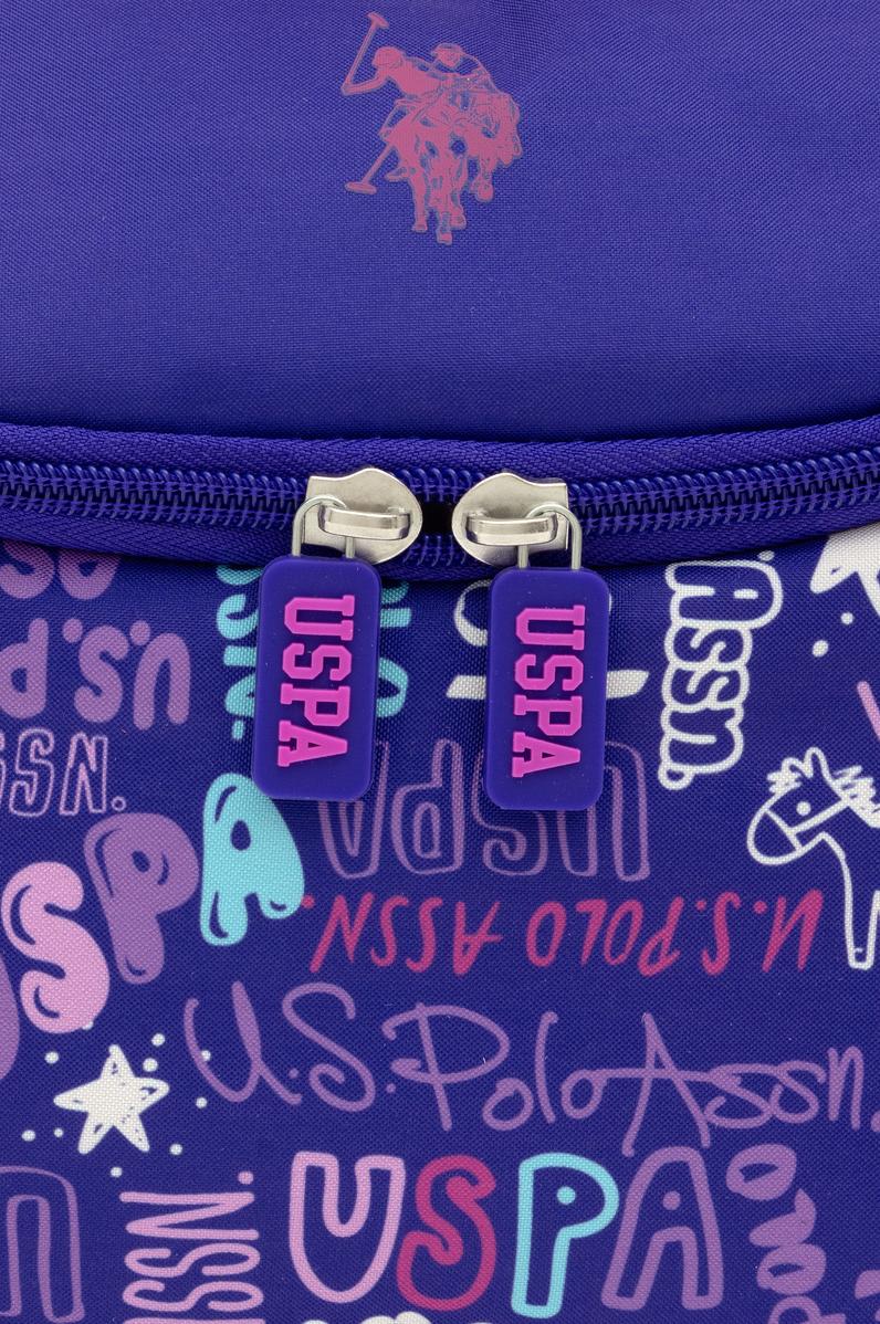 Kız Çocuk Mor Renkli Baskılı Beslenme Çantası