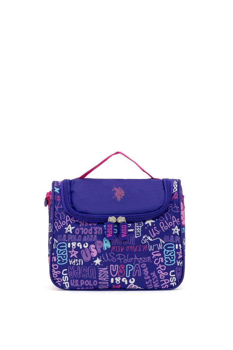 Kız Çocuk Mor Renkli Baskılı Beslenme Çantası