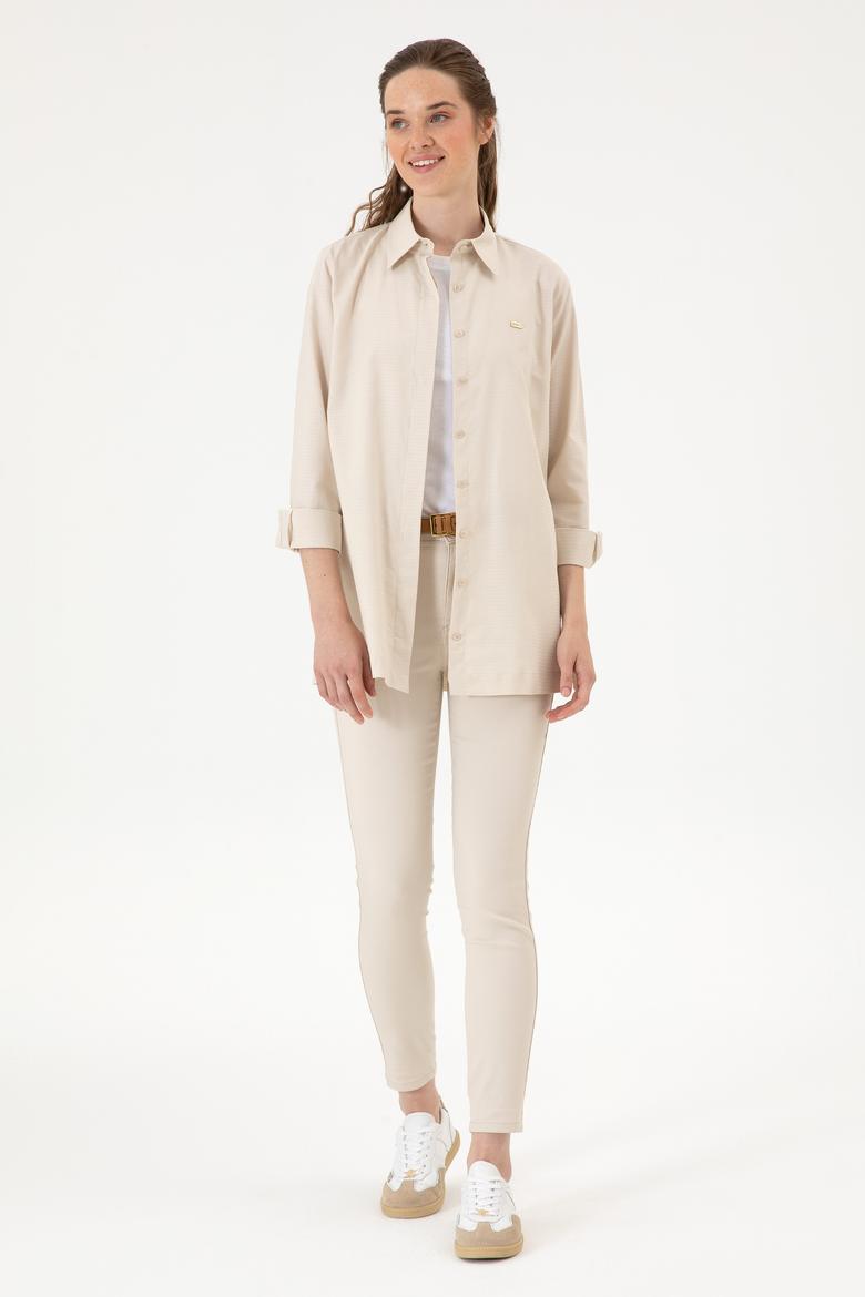 Kadın Taş Uzun Kollu Gömlek - 50299331014