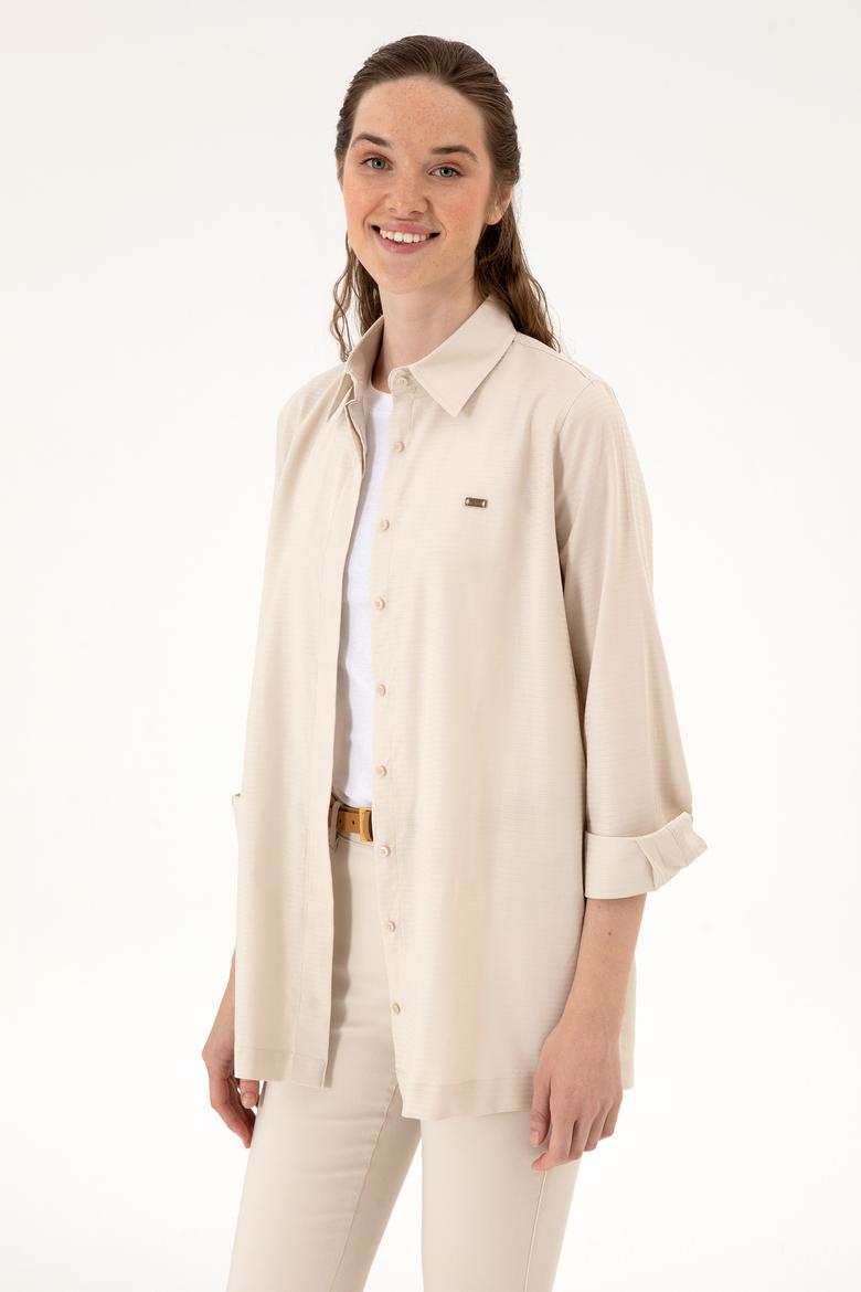 Kadın Taş Uzun Kollu Gömlek - 50299331014