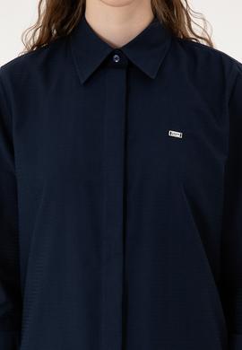 Kadın Lacivert Uzun Kollu Gömlek - 50299331004