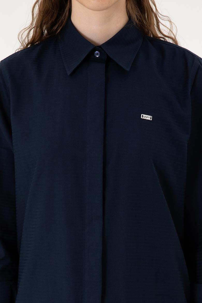 Kadın Lacivert Uzun Kollu Gömlek - 50299331004