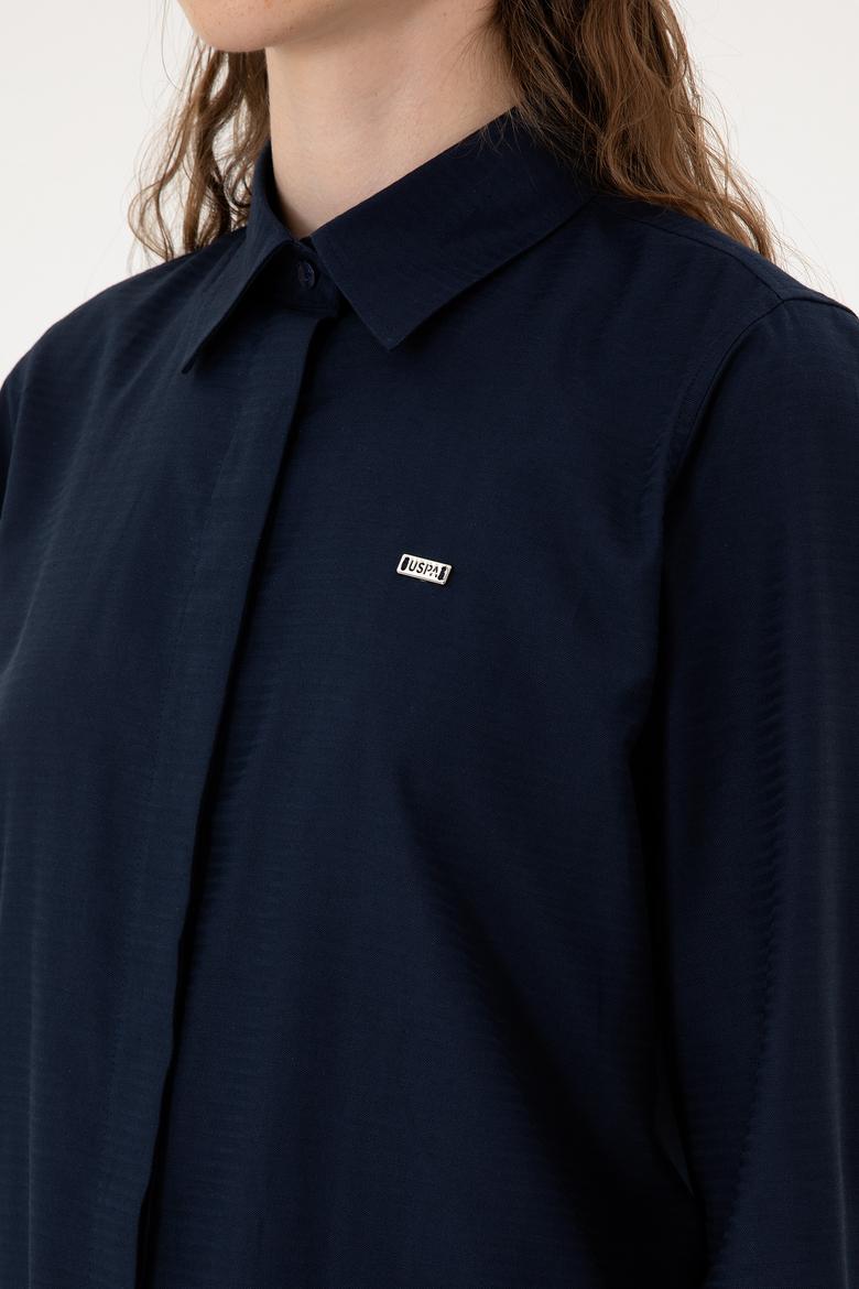 Kadın Lacivert Uzun Kollu Gömlek - 50299331004