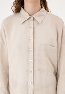 Kadın Taş Uzun Kollu Gömlek - 50299794040