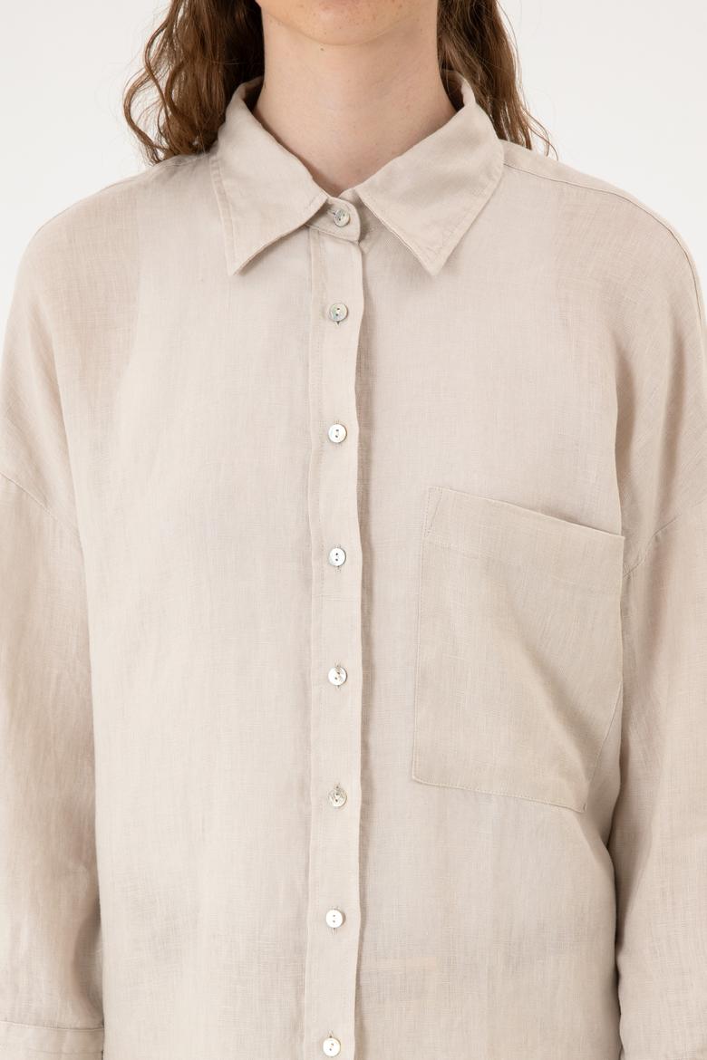 Kadın Taş Uzun Kollu Gömlek - 50299794040