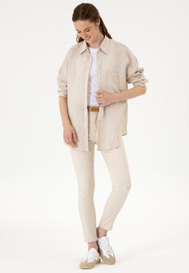 Kadın Taş Uzun Kollu Gömlek - 50299794040