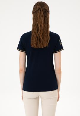 Kadın Lacivert Polo Yaka Tişört - 50300676009