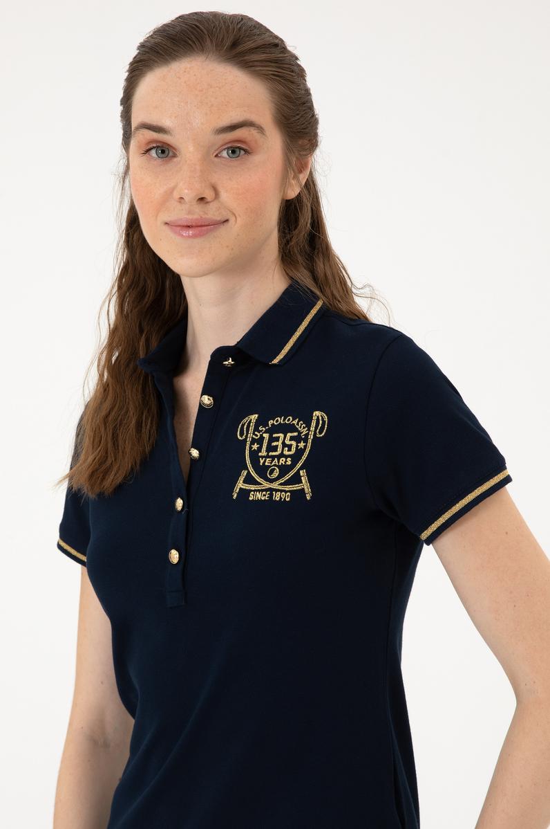 Kadın Lacivert Polo Yaka Tişört