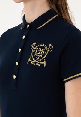 Kadın Lacivert Polo Yaka Tişört - 50300676009